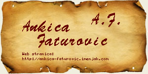 Ankica Faturović vizit kartica